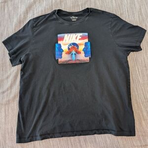 Nike Air Graphic T-Shirt Men’s XXL Black Vaporwave Retro Print